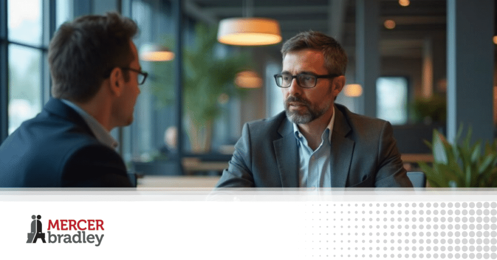 Accounting professional explaining resume gaps with confidence in Winnipeg.